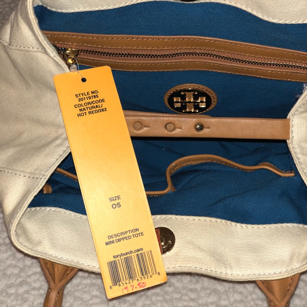 ⛔️S O L D!!!⛔️💯Tory Burch Canvas &Leather Mini - Picture 8 of 8